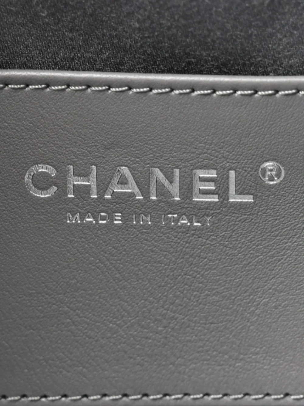 Anthracite Silver Metallic Mini Chanel 25